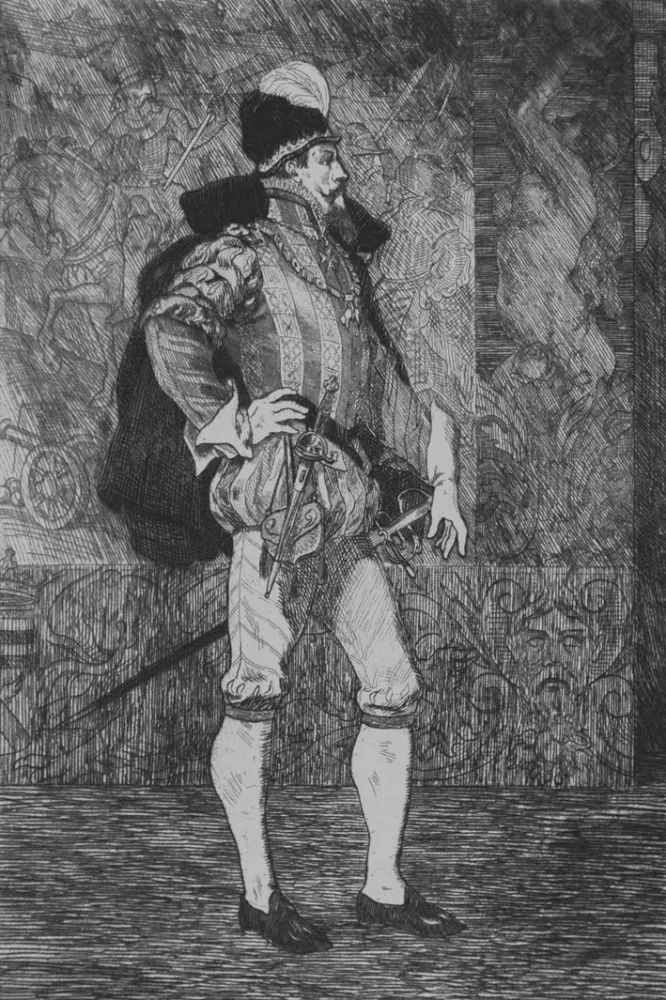 Engraving Rops - Le Sire de Lumey