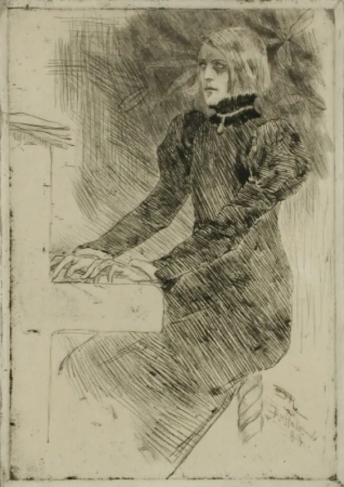 Etching Rops - Une pianiste shaker / A Shaker Pianist