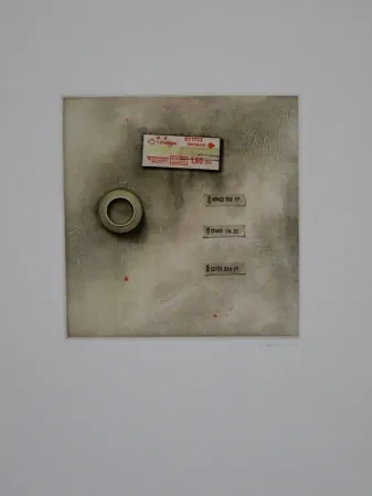 Etching And Aquatint Rösel - Die Fahrkarte wurde angerissen