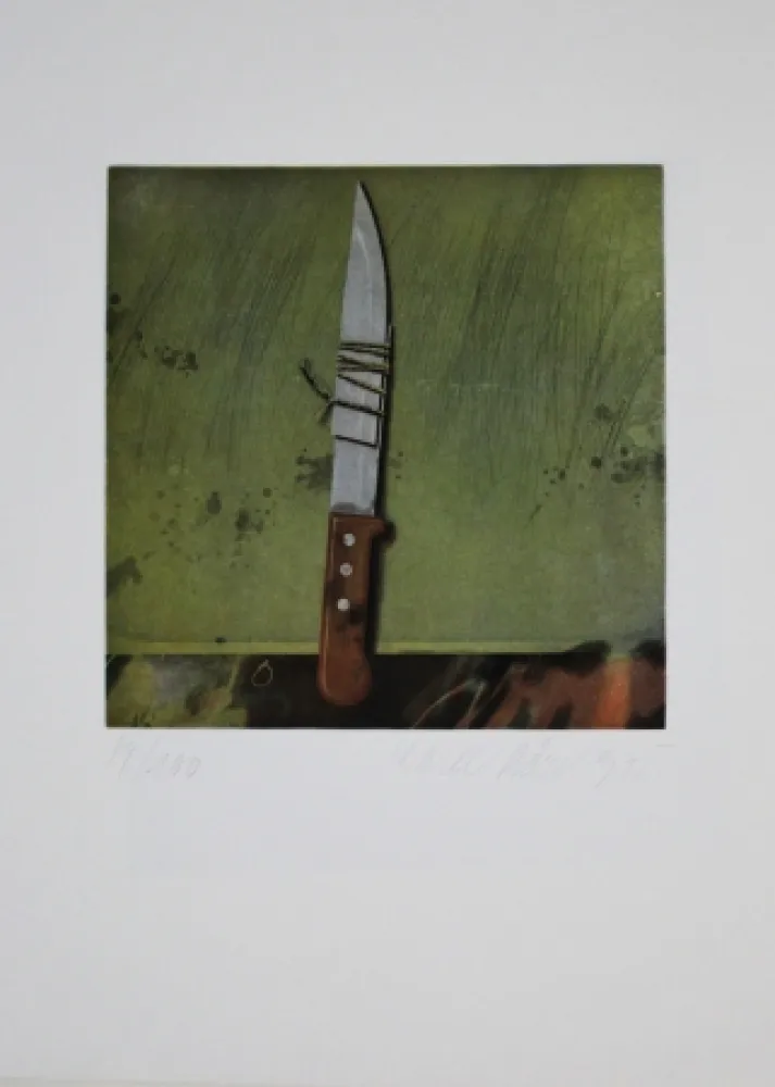 Etching And Aquatint Rösel - Messer / Knife