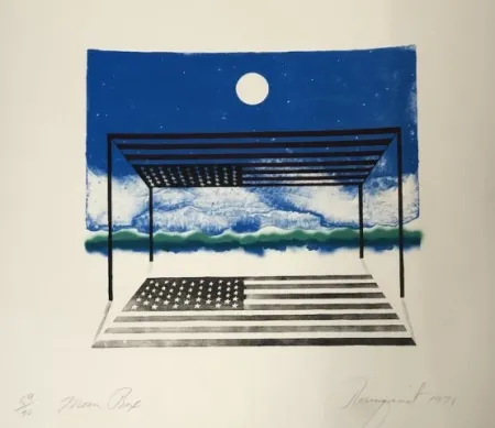 Lithograph Rosenquist - Moon box