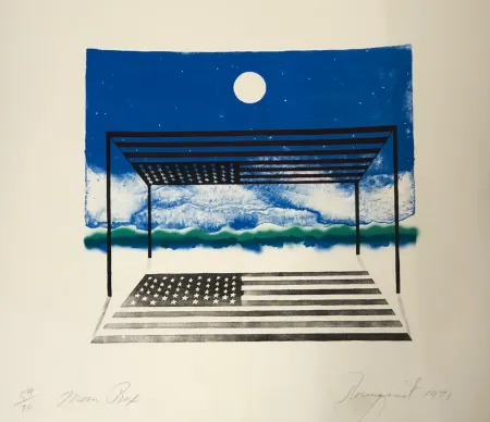 Lithograph Rosenquist - Moon box