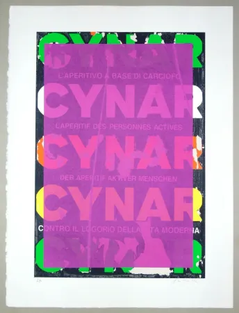 Screenprint Rotella - Blank Cynar (fucsia)