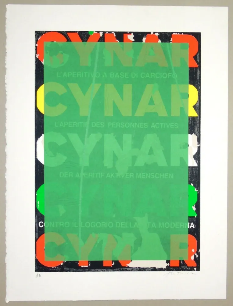 Screenprint Rotella - Blank Cynar (verde)
