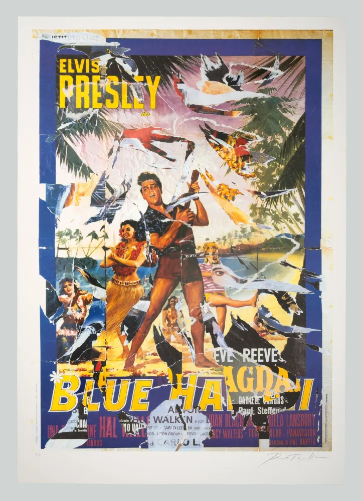 Screenprint Rotella - Blue Hawaii