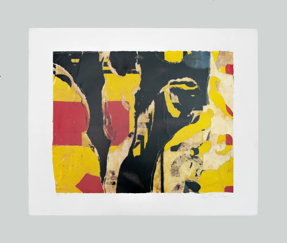 Screenprint Rotella - Composizione astratta