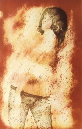 Lithograph Rotella - Femme