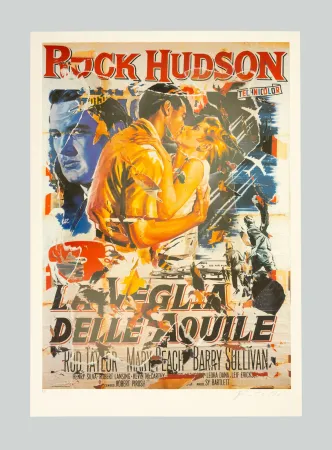 Screenprint Rotella - La veglia delle aquile