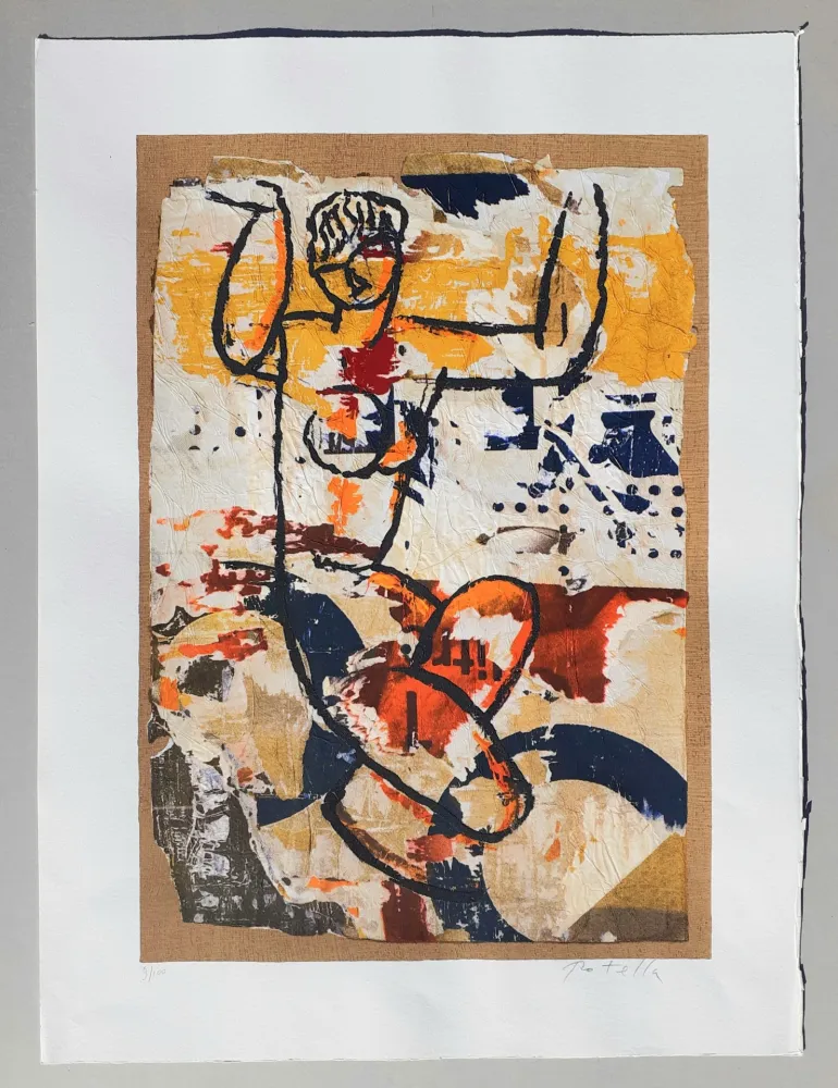 Screenprint Rotella - Modigliani