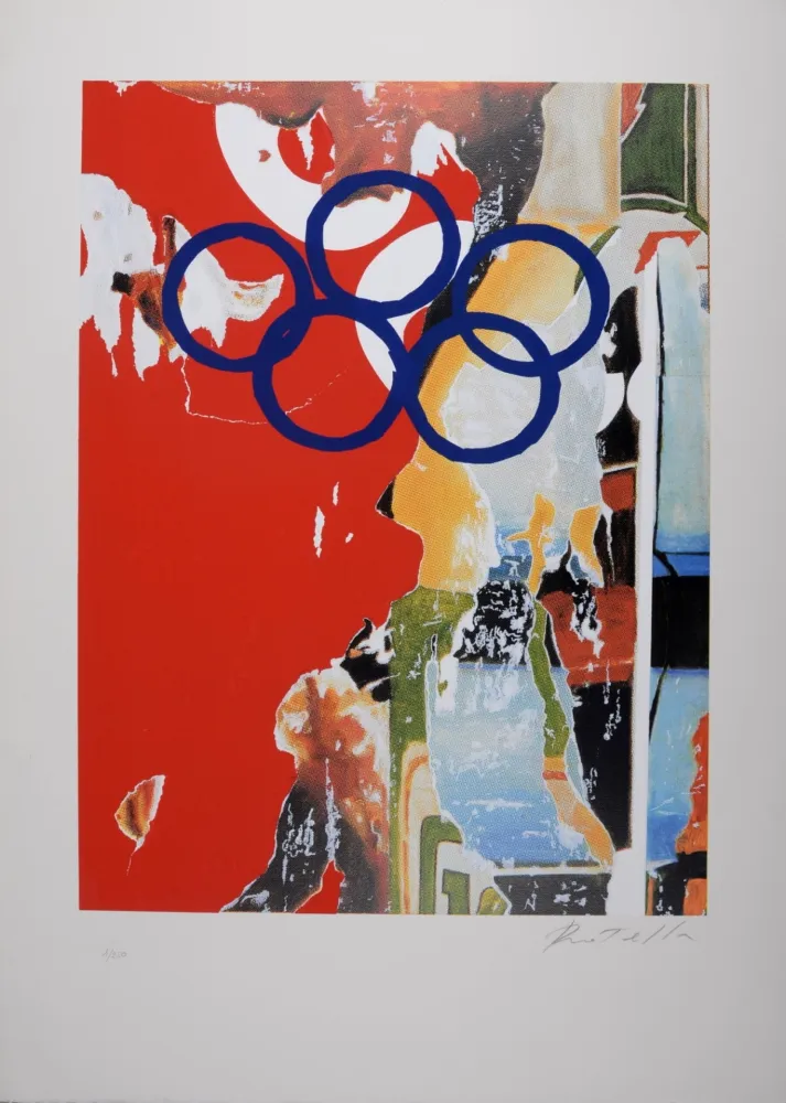 Screenprint Rotella - Olympic Rings