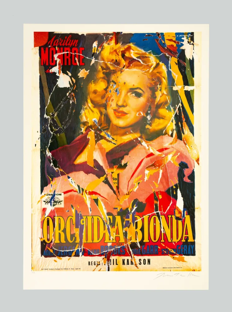 Screenprint Rotella - Orchidea bionda