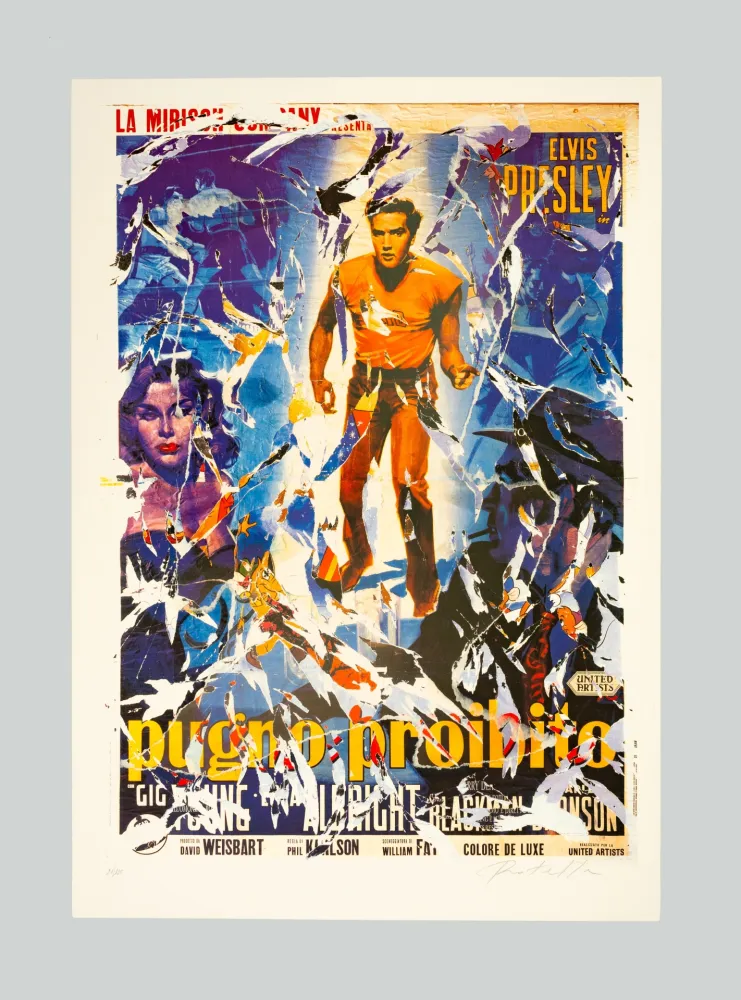 Screenprint Rotella - Pugno proibito