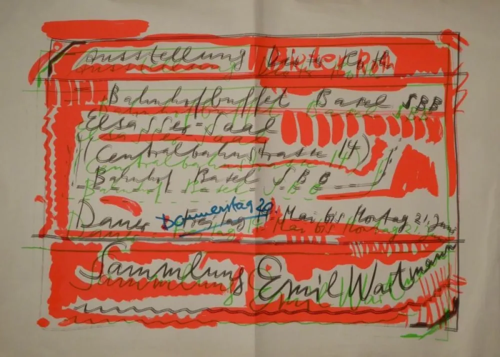 Screenprint Roth - „Ausstellung Dieter Roth / Bahnhofbuffet Basel SBB...