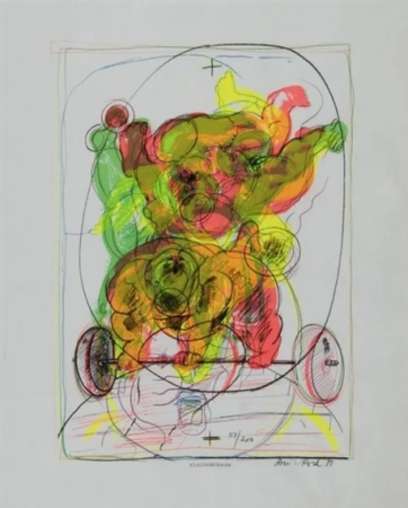 Lithograph Roth - SELBSTHEBETRAUM