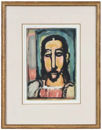 Etching And Aquatint Rouault - Christ de face