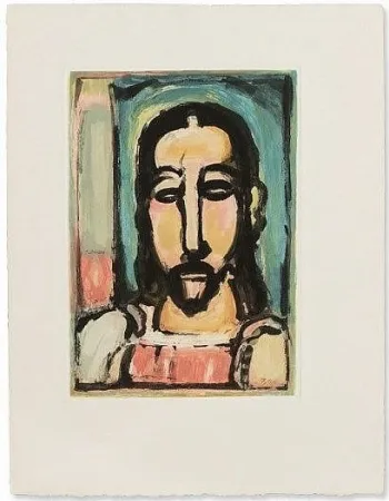 Etching And Aquatint Rouault - Christe de face