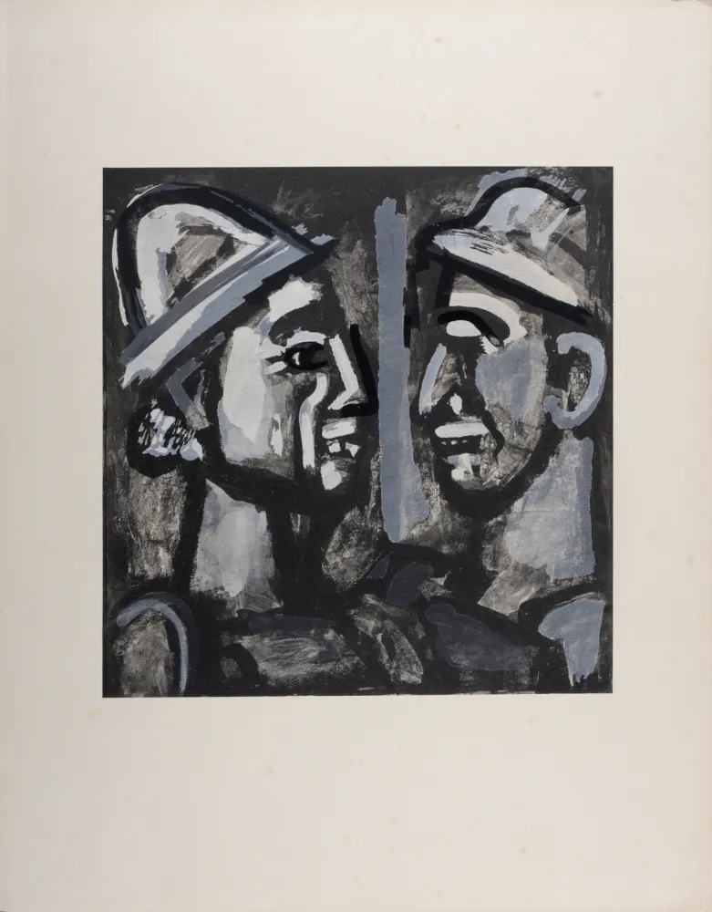 Lithograph Rouault - Face à Face, 1933