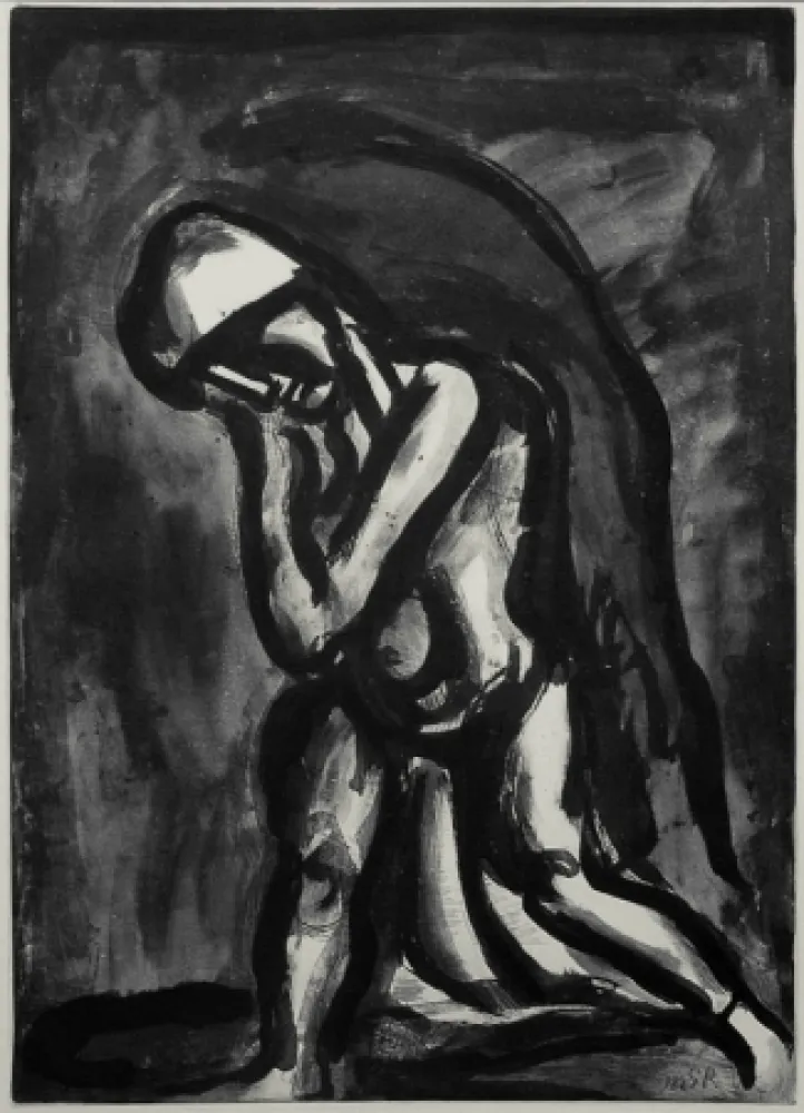 Aquatint Rouault - Hive lèpre de la terre plate 24 from 