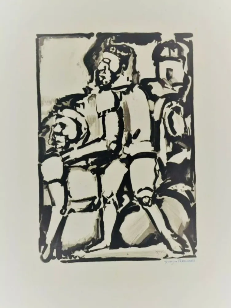 Etching And Aquatint Rouault - Homme Conduisant Me Autre W. 340
