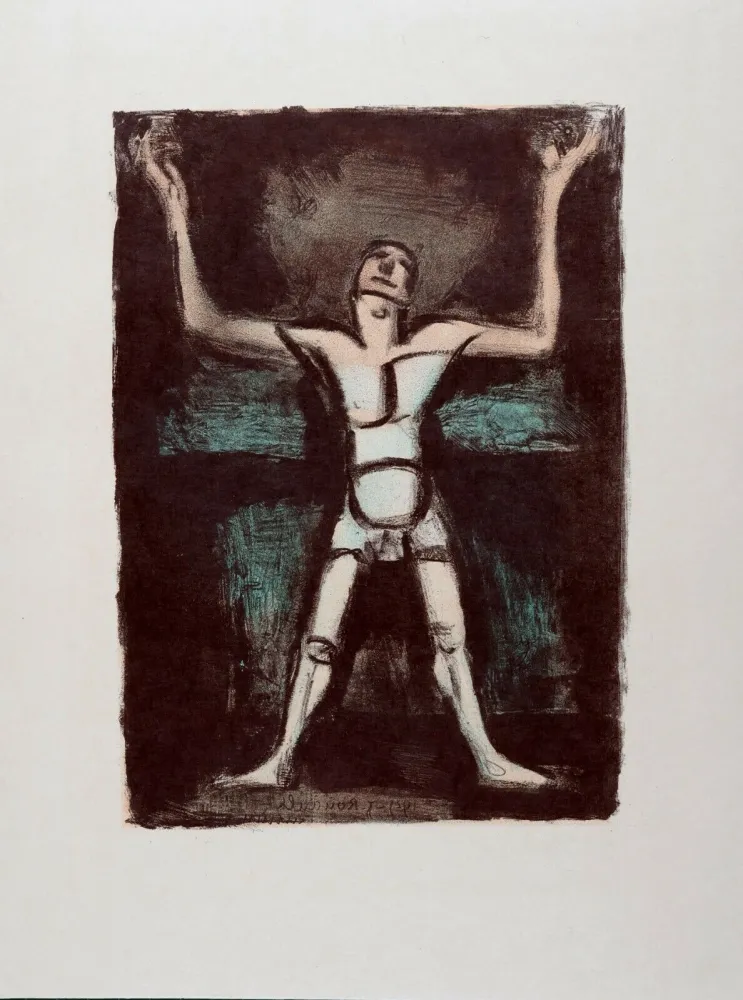 Lithograph Rouault - Notre Dame