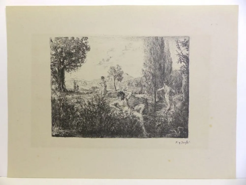 Lithograph Roussel - Pastorale