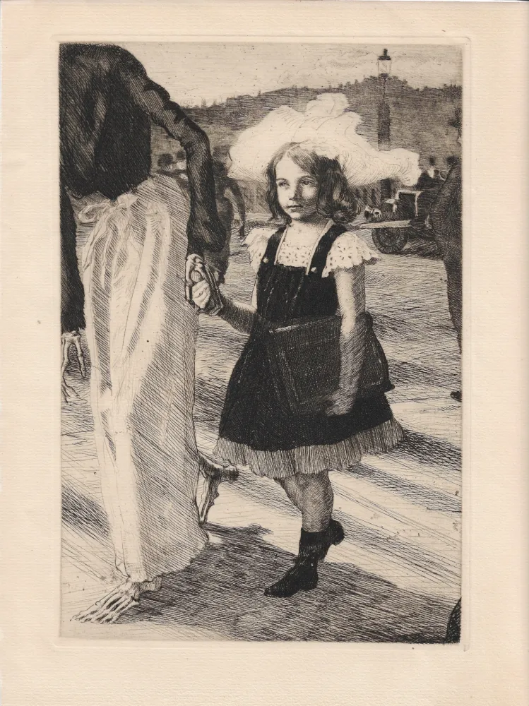 Etching Roux - L'enfant et la mort