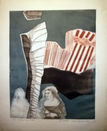 Etching And Aquatint Runcan - La coquette