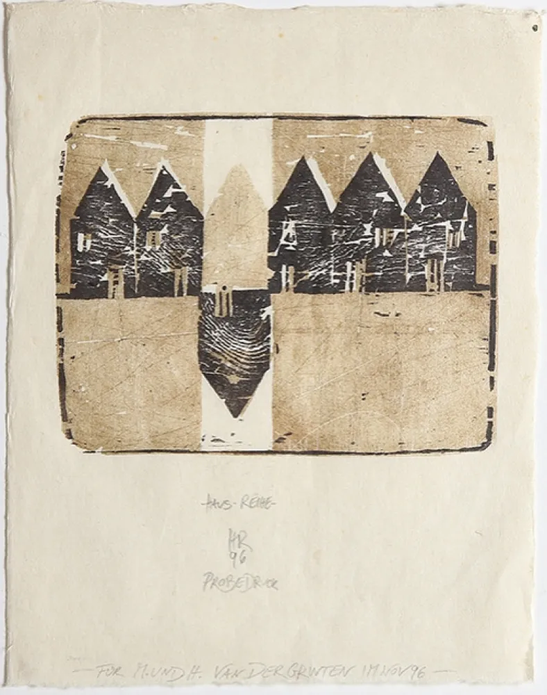 Woodcut Rüngeler - Haus - Reihe