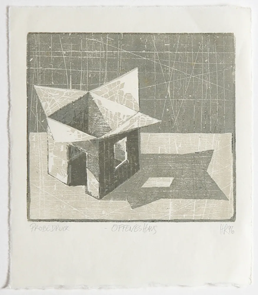 Woodcut Rüngeler - Offenes Haus