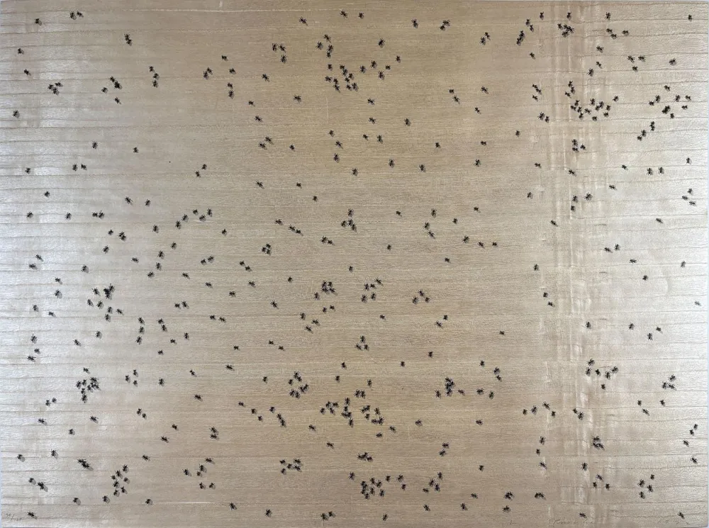 Screenprint Ruscha - Black Ants from the Insects Portfolio