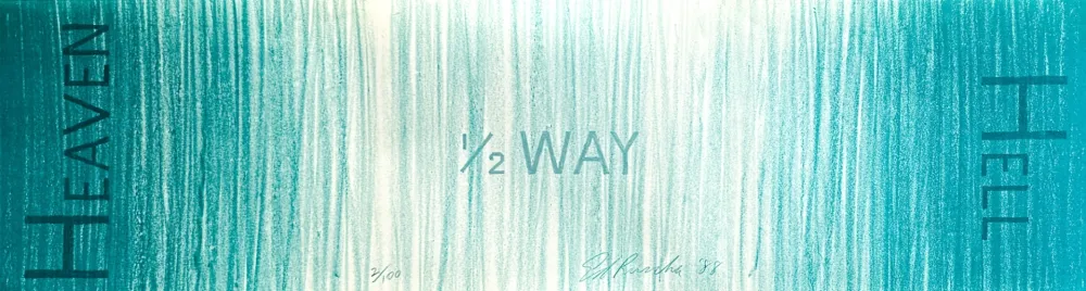 Lithograph Ruscha - Hell 1/2 Way Heaven