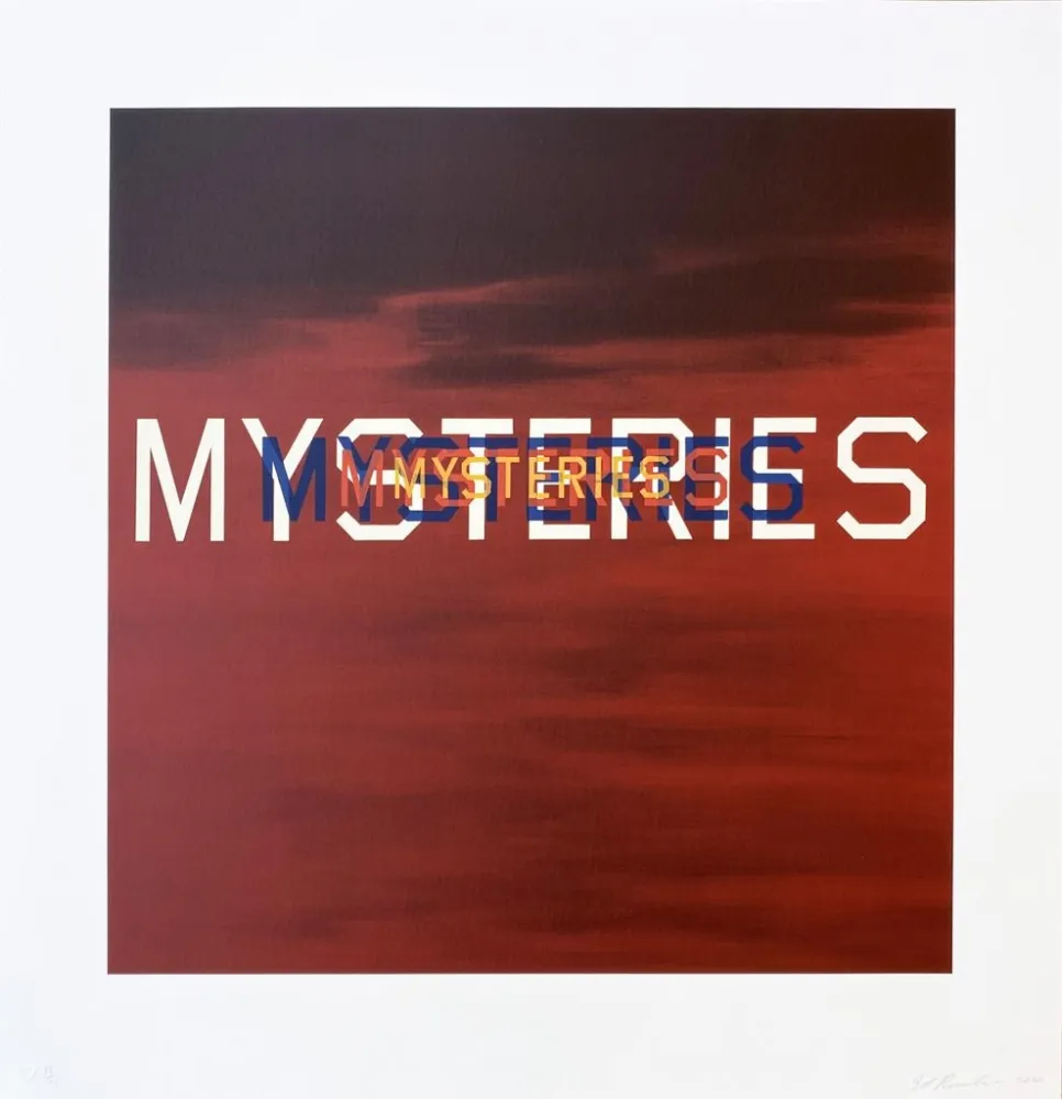 Lithograph Ruscha - Mysteries
