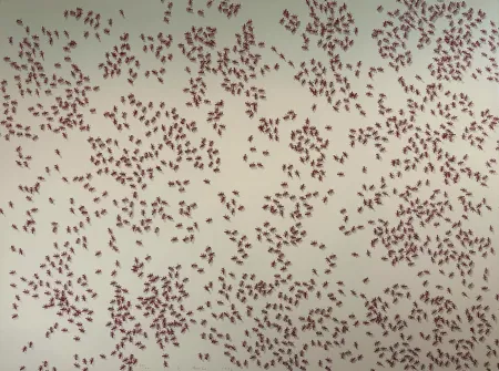 Screenprint Ruscha - Red Ants from the Insects Portfolio