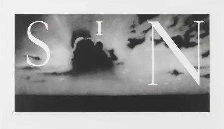 Lithograph Ruscha - Sin - Without