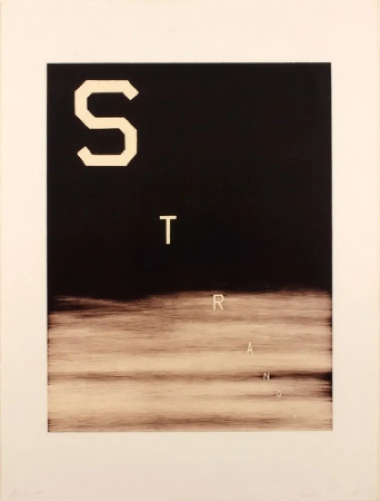 Lithograph Ruscha - Stranger