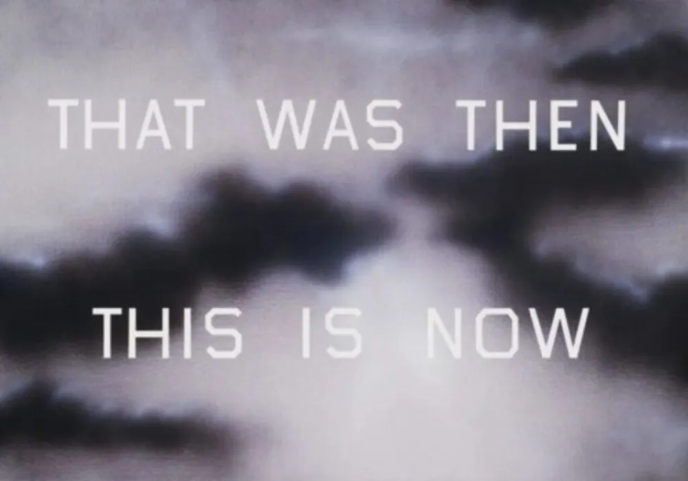 Lithograph Ruscha - That Was Then, This Is Now