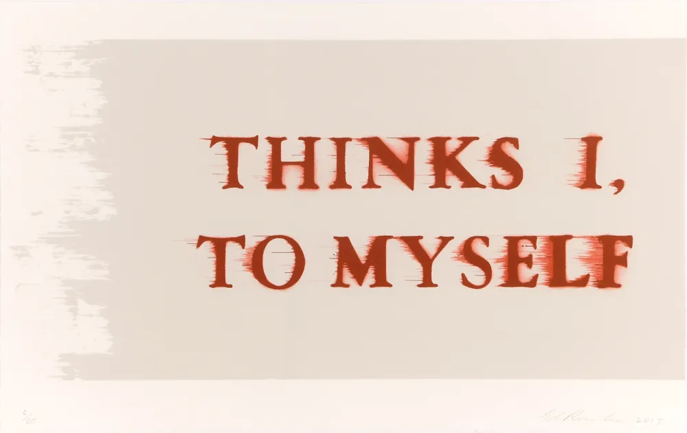 Lithograph Ruscha - Thinks I, To Myself 