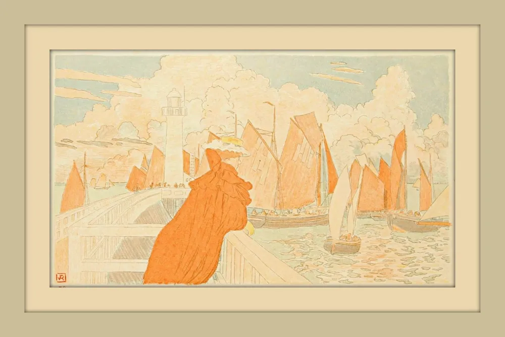 Lithograph Rysselberghe - La jetée