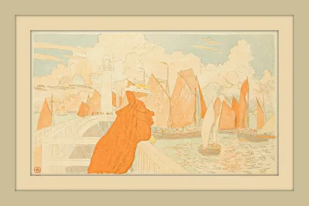 Lithograph Rysselberghe - La jetée