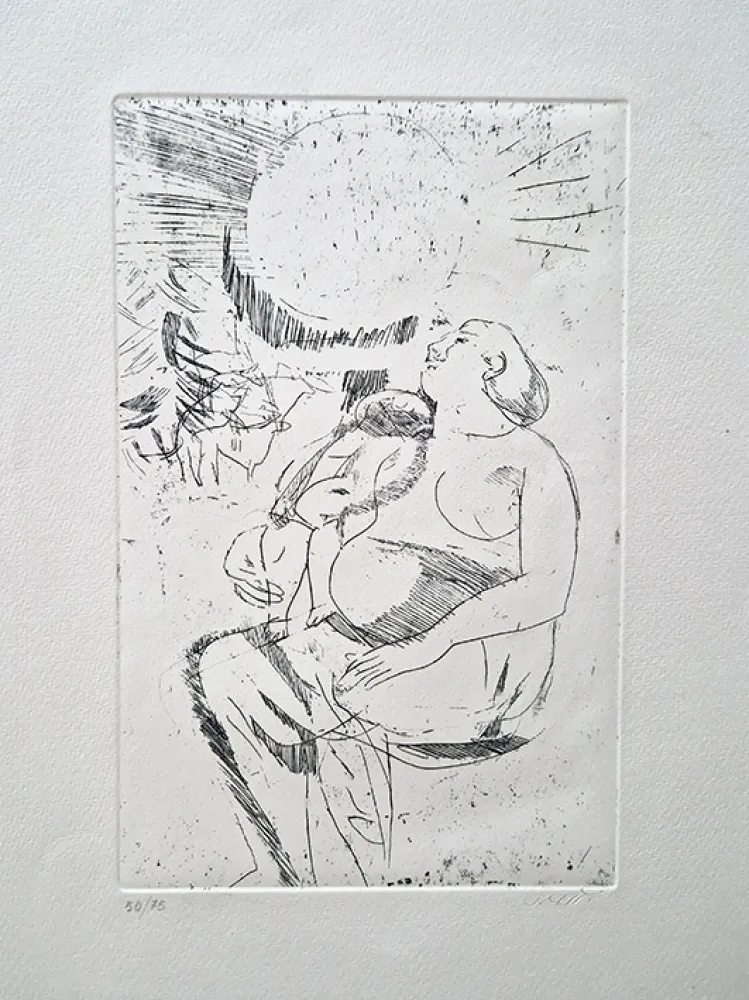 Engraving Saetti - Maternità