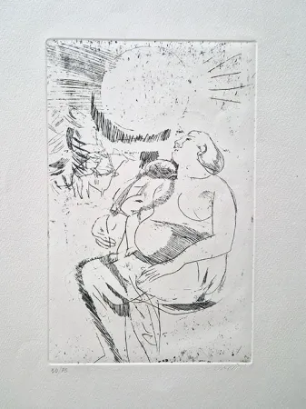 Engraving Saetti - Maternità