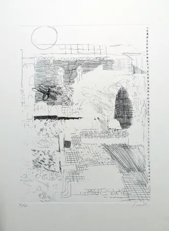 Engraving Saetti - Paesaggio