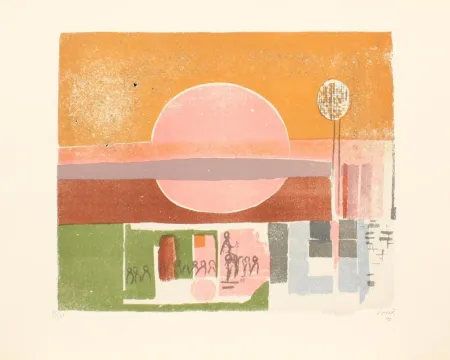 Lithograph Saetti - SEI MURI DI SAETTI