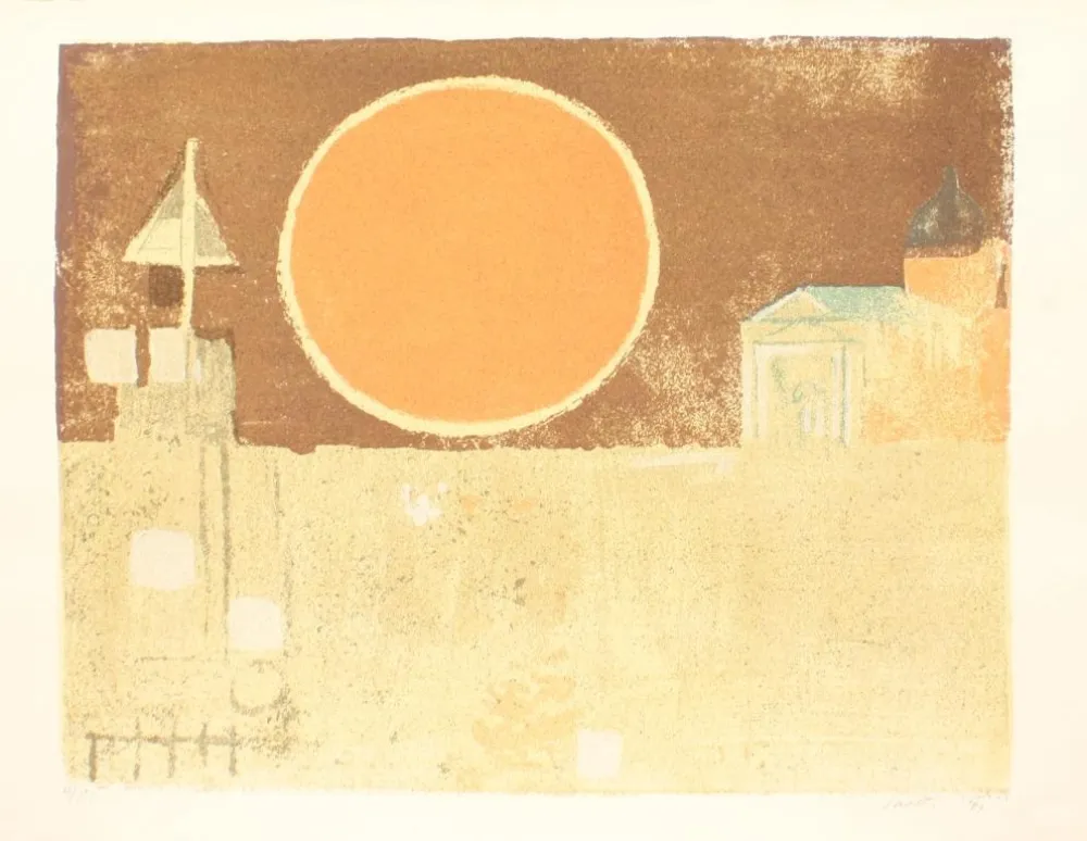 Lithograph Saetti - SEI MURI DI SAETTI