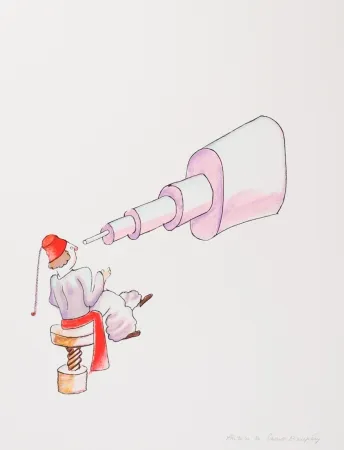 Lithograph Saint-Exupéry - L'Astronome