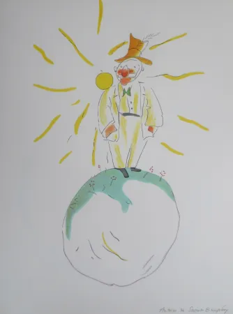 Lithograph Saint-Exupéry - Le vaniteux