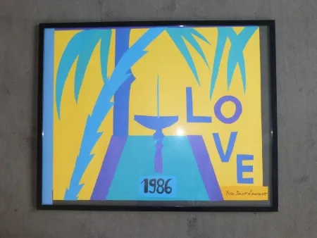 Poster Saint Laurent - Love 1986