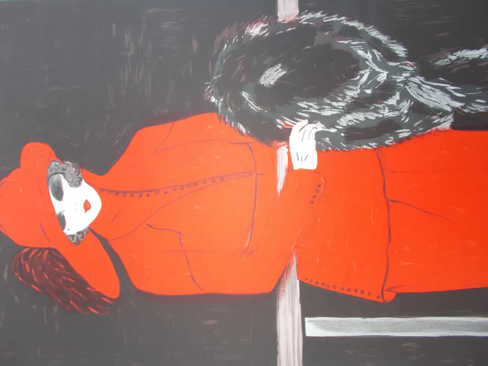 Lithograph Salomon - Elégante