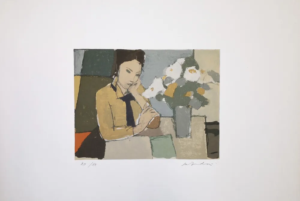 Screenprint Salvadori - Busto di Flora