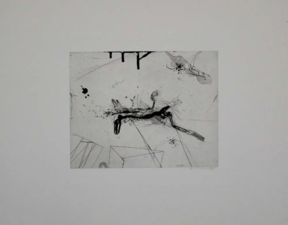 Etching And Aquatint Sandig - Untitled